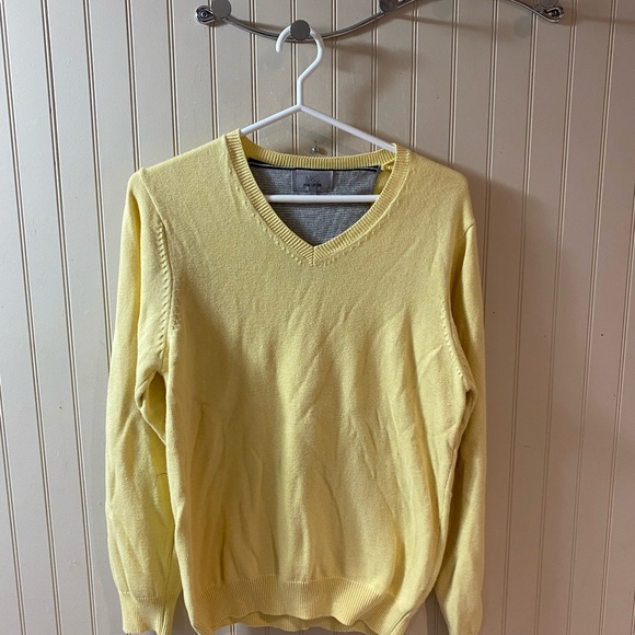 M&S mustard yellow men’s V-neck sweater. - Picture 4 of 4
